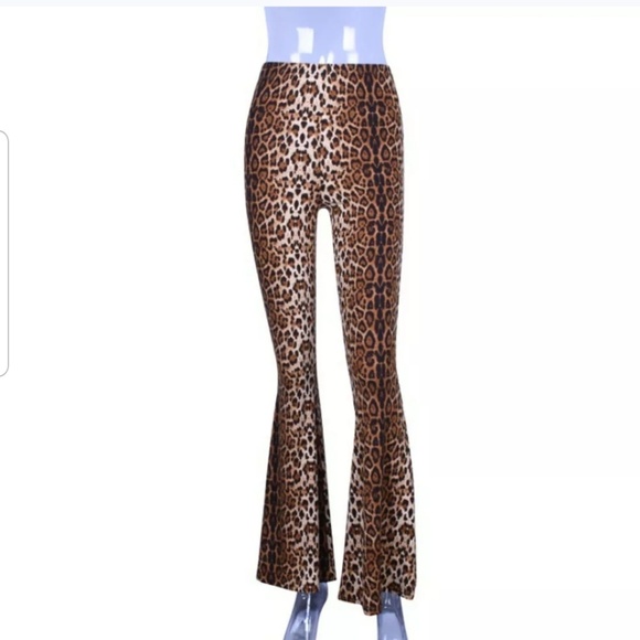 🔥Last One🔥Leopard Bell Bottoms Flared Boho Pants - Picture 2 of 6